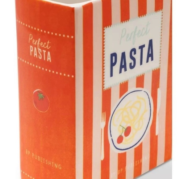 Target Perfect Pasta Ceramic Utensil Holder Cookbook Bullseye's Playground New - Picture 6 of 11
